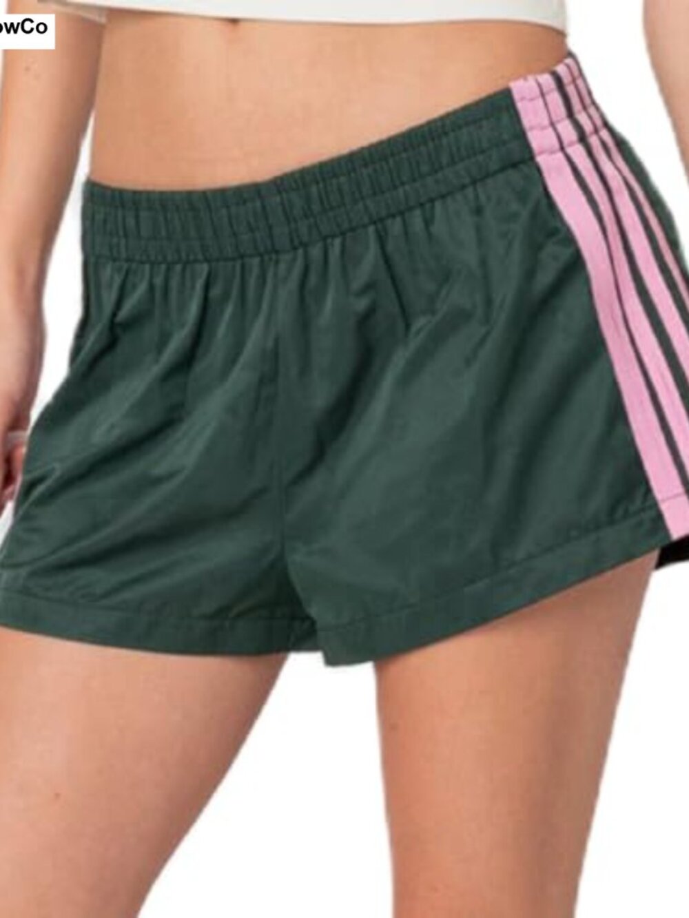 Striped Low Rise Wide Leg Athletic Sweat Shorts Loose Lounge Running